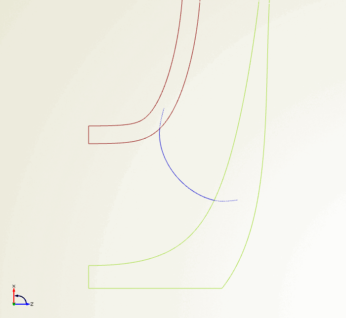 Variation of the meridional contours and casing