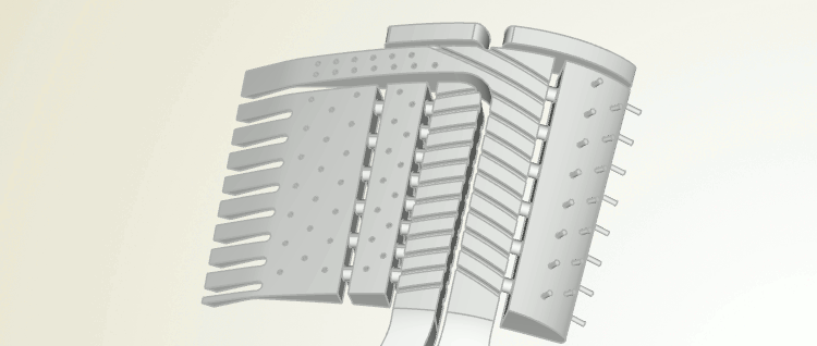 turbine blade cooling inner ribs number