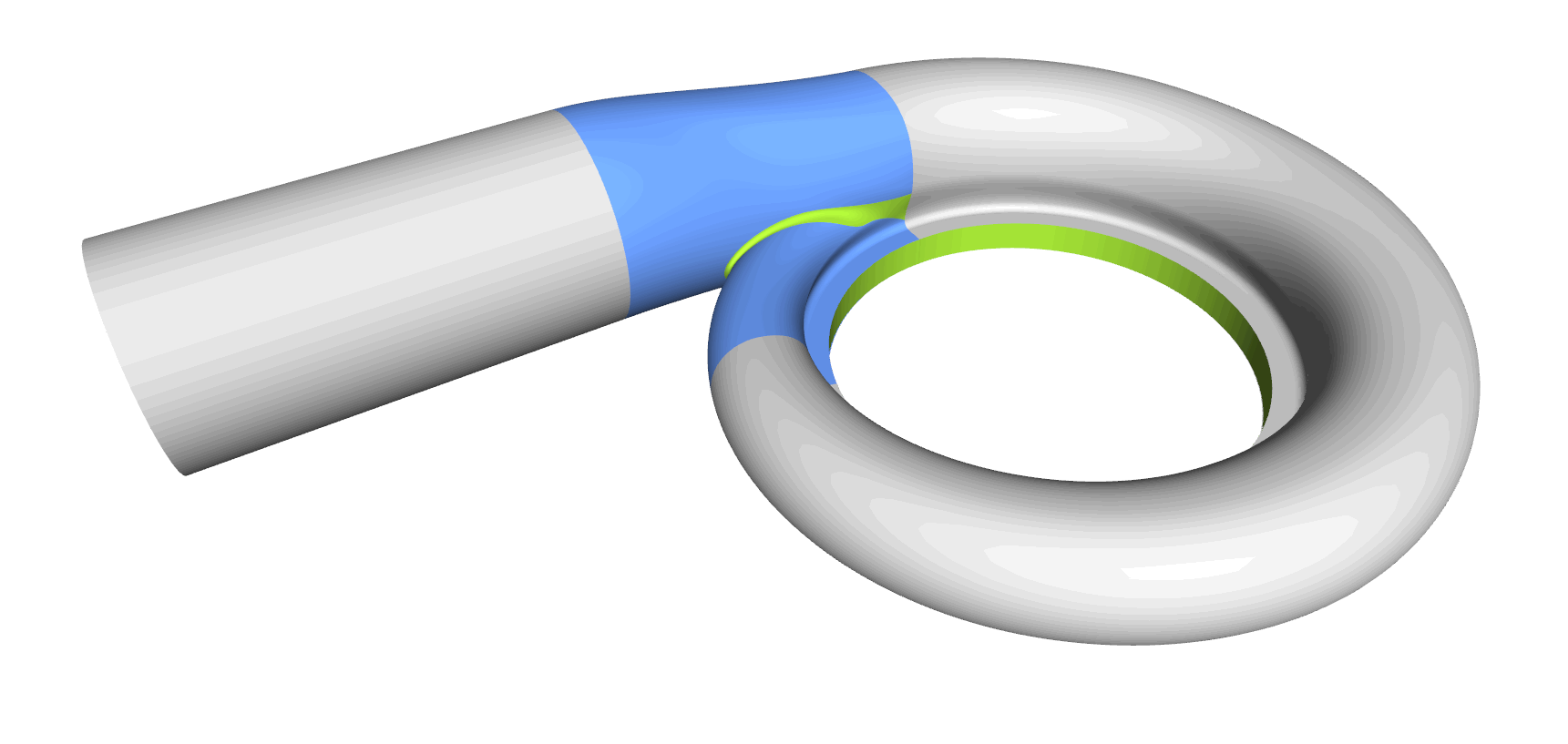 Tongue surface in between of the two other geometries