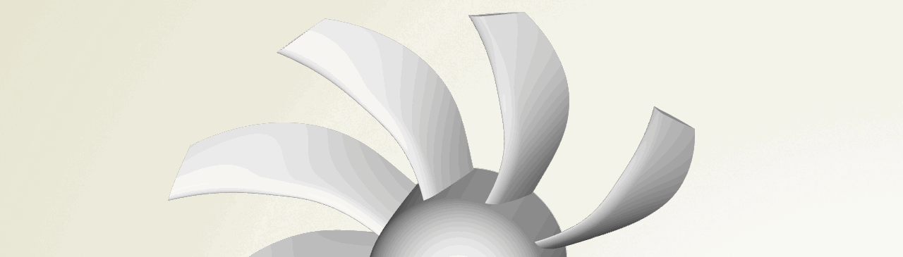 axial fan noise reduction beveled blade tips