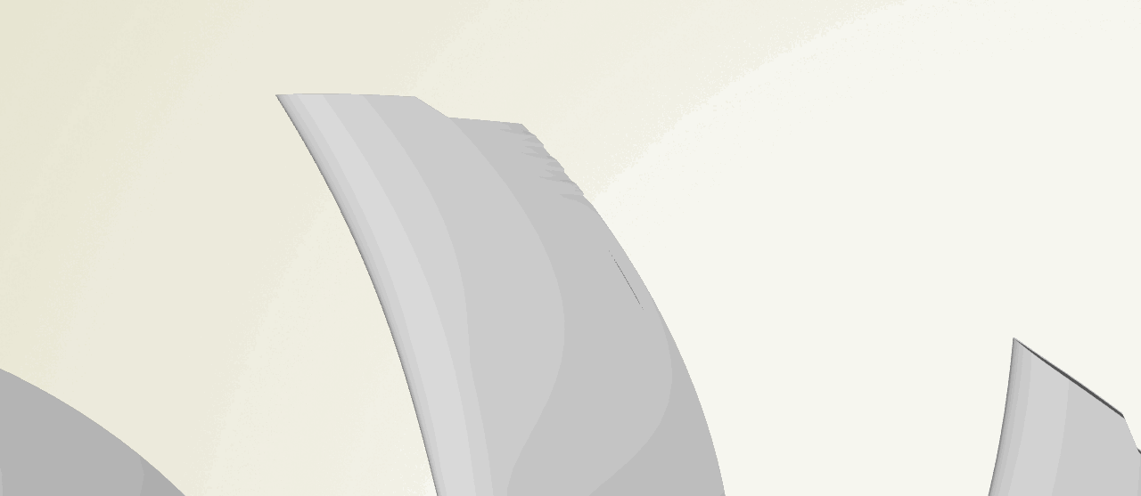 axial fan trailing edge serrations for noise reduction