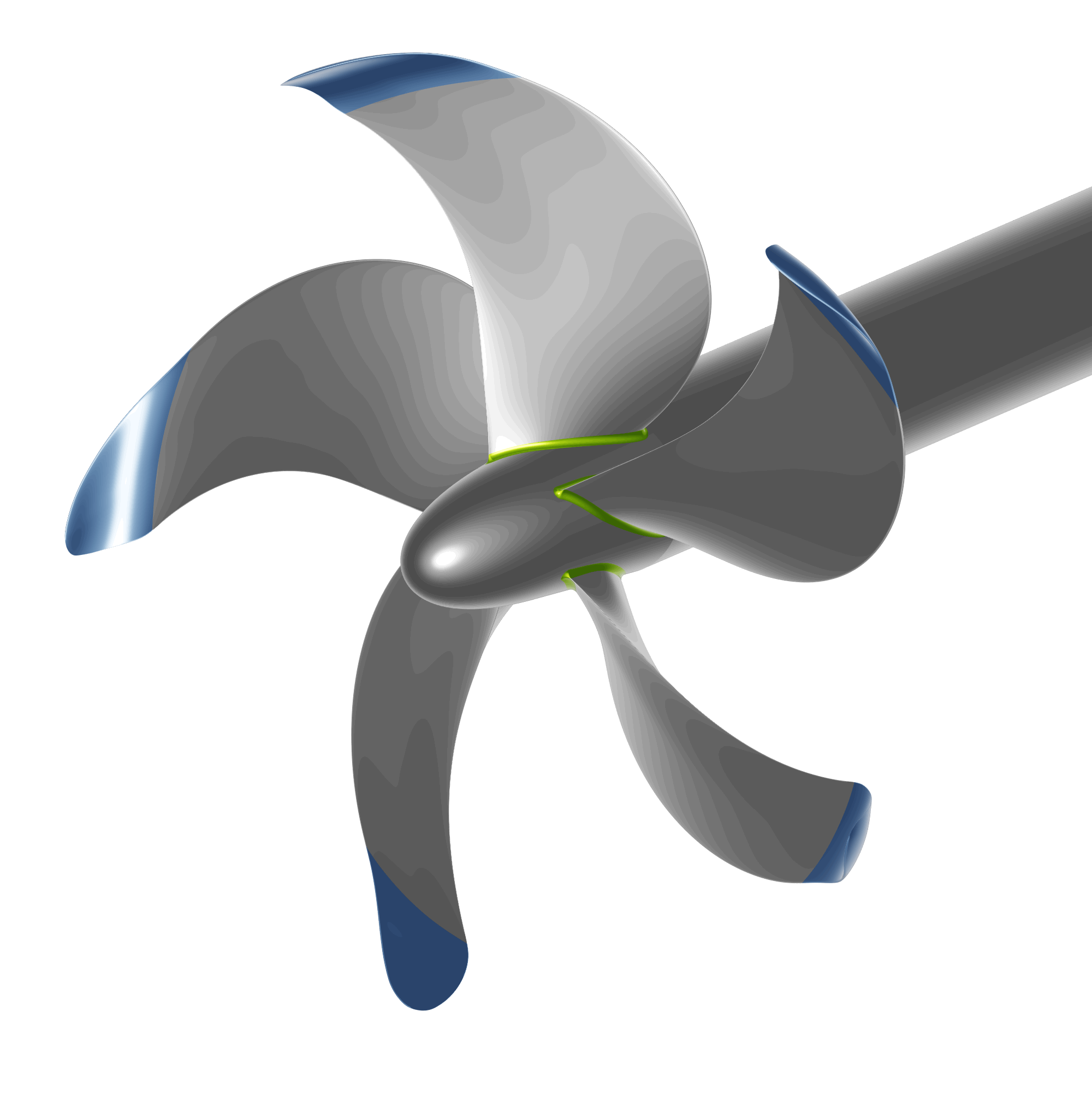 Close-up variation of the propeller tip region in CAESES®