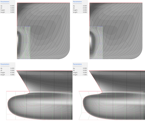 KCS Free Form Deformation Bulb 4 Design Variables