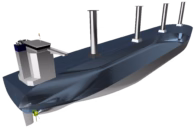 Tanker with Flettner Rotors