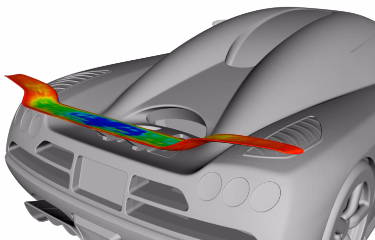 Adjoint Sensitivities on Rear Wing