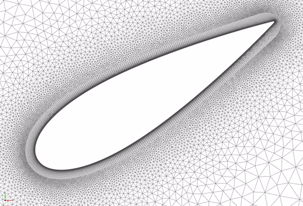 mesh for an aerodynamic shape optimization