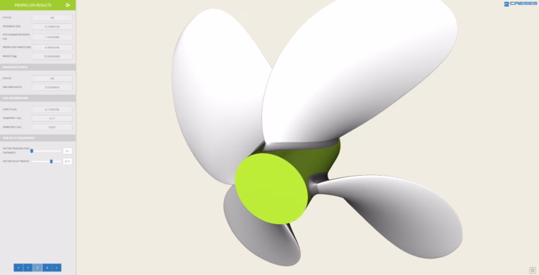 Propeller app for geometry creation and download