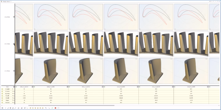 Turbine blade comparison and geometry check