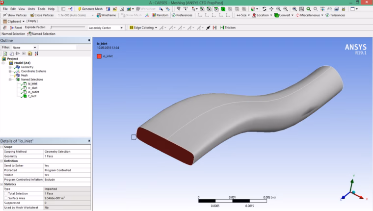 These identifiers will be then automatically transferred to the ANSYS mesher and the DesignModeler