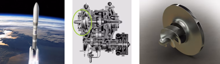 turbopump inducer geometry of a space launcher