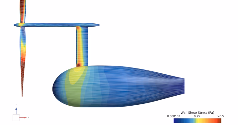 Aviation Propeller Wall Shear Stress