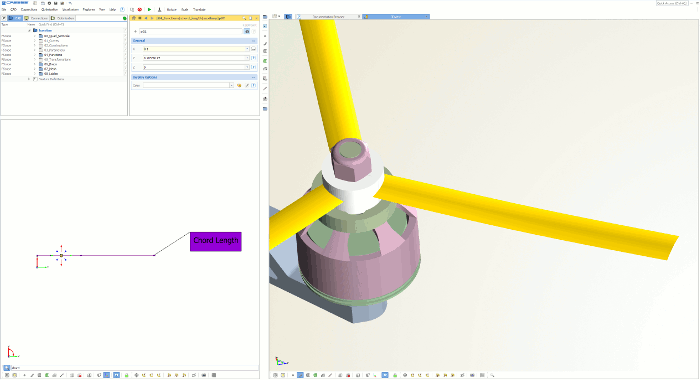 Drone blade control by using a user-defined function graph