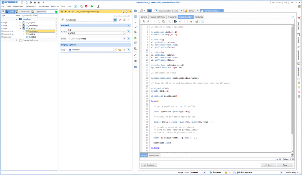 Transform the 3D data into the 2D space (click on it to enlarge it)