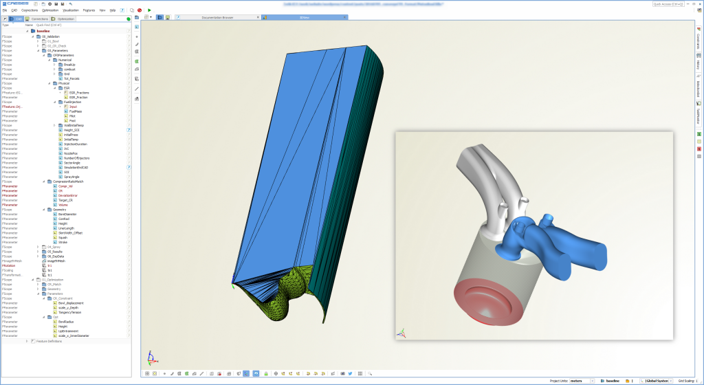 Periodic CFD volume for the piston bowl