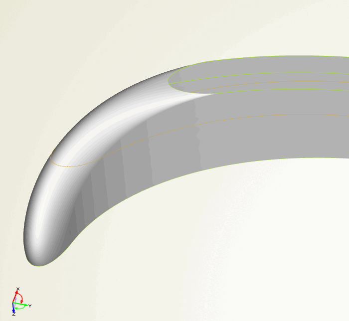 Variation of the impeller blade