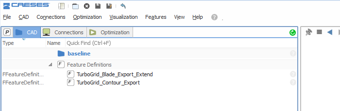 The export features can be found in the feature definition node