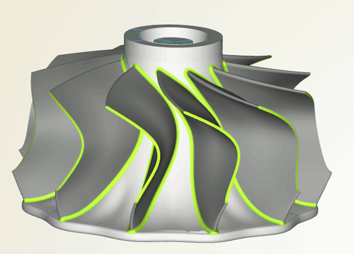 Turbine Blade Optimization including Scallops for a Turbocharger › CAESES