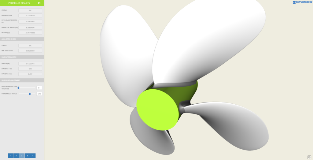 Propeller app for geometry creation and download