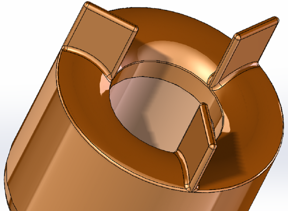 Original impeller of the ventricular assist device