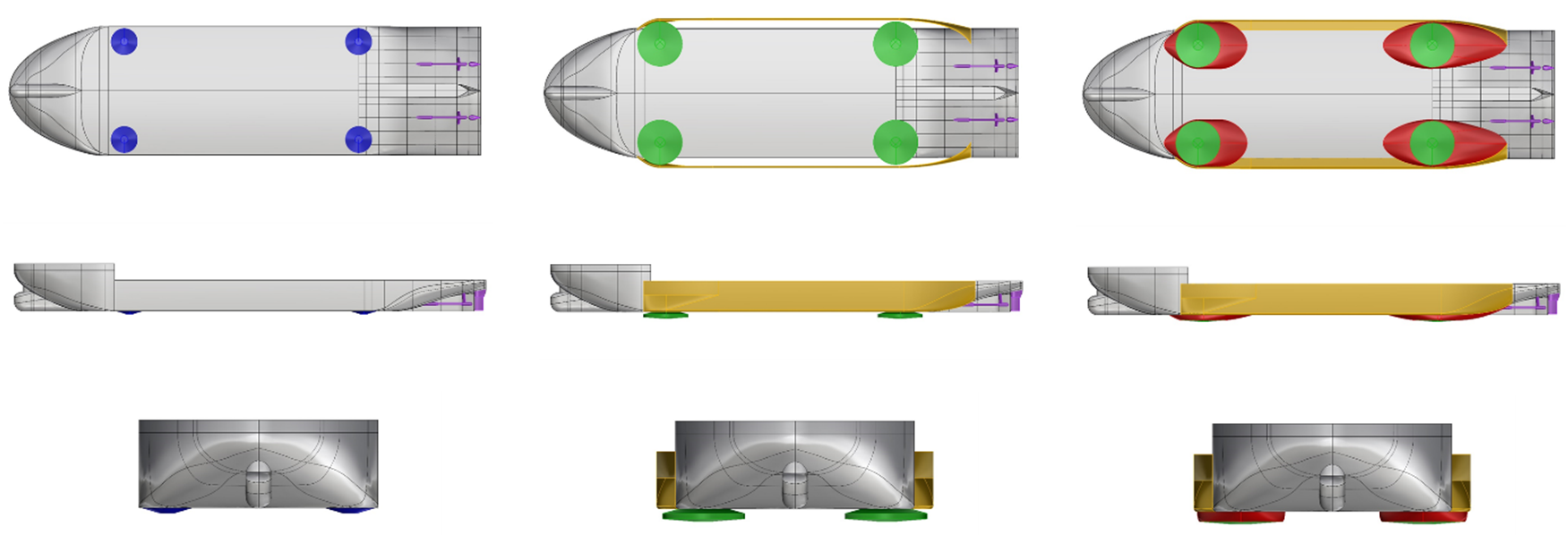 jack-up vessel configurations