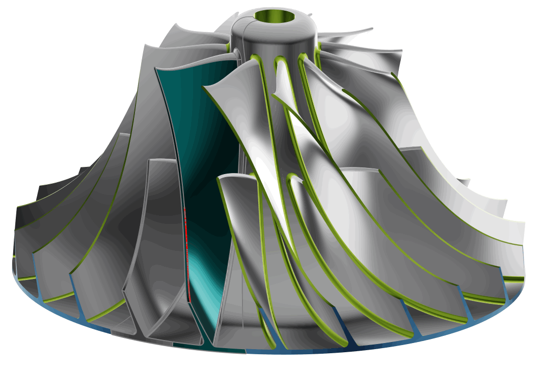 Morphing animation of impeller blade