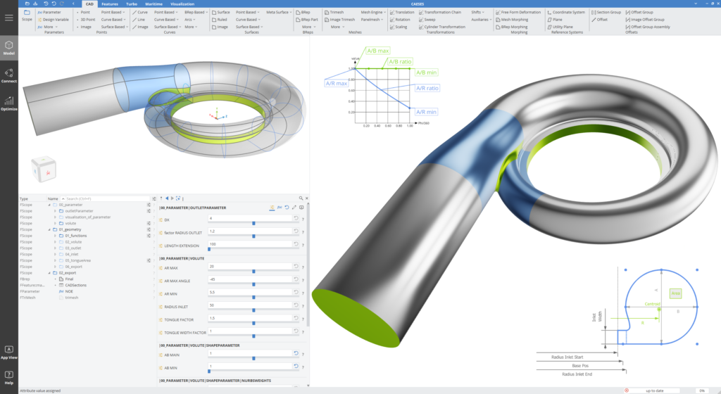 CAESES GUI Volute Design