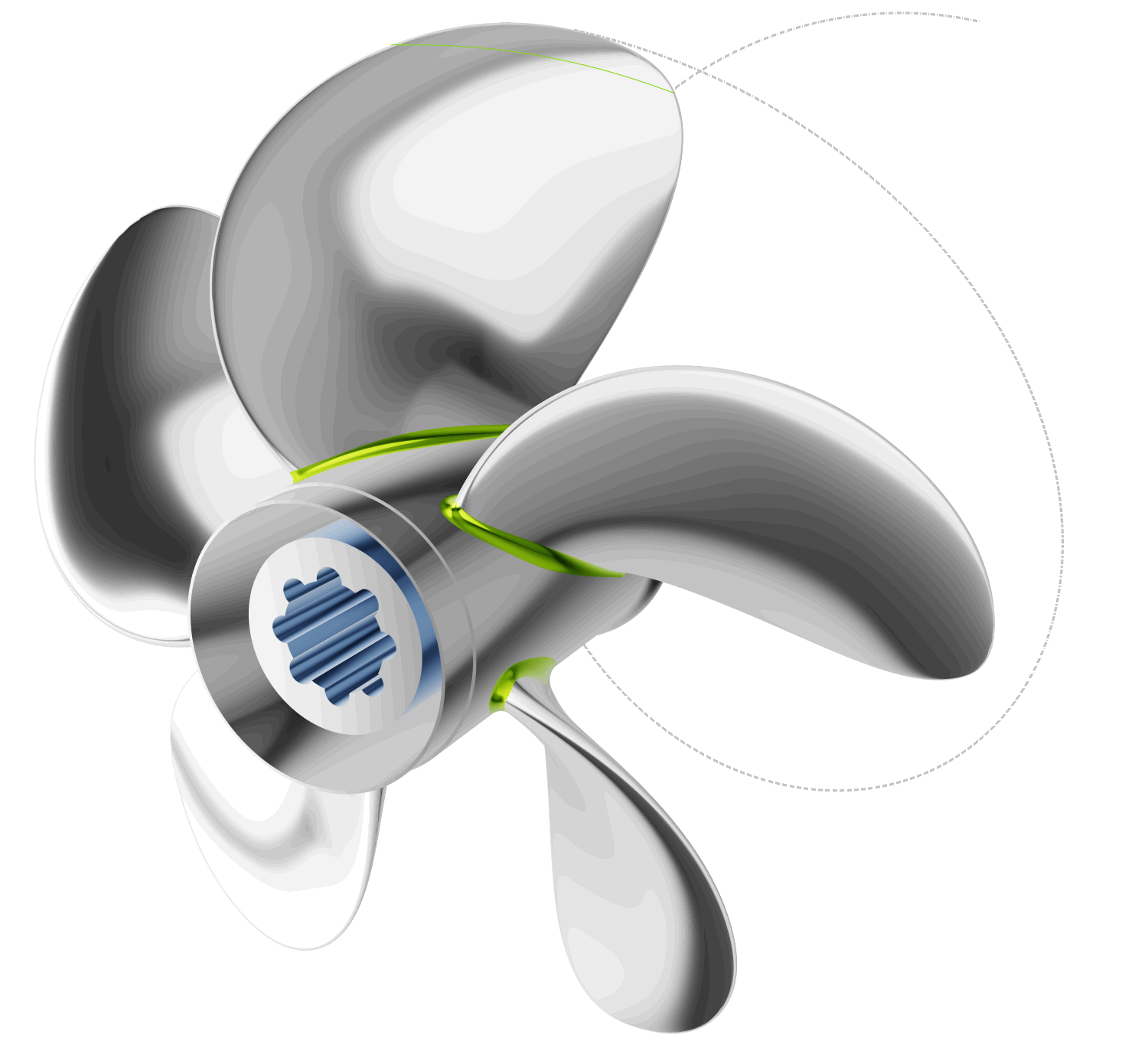 Propeller design morphing of imported geometry.